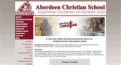 Desktop Screenshot of aberdeenchristianschool.com