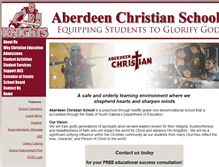 Tablet Screenshot of aberdeenchristianschool.com